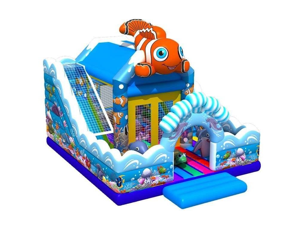 Bouncy Nemo Fish Inflatable Slide Bounce House