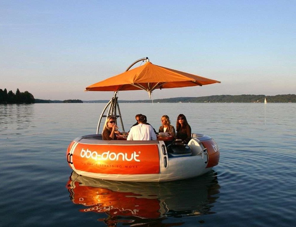 BBQ Donut Boat Floating Electric Boat