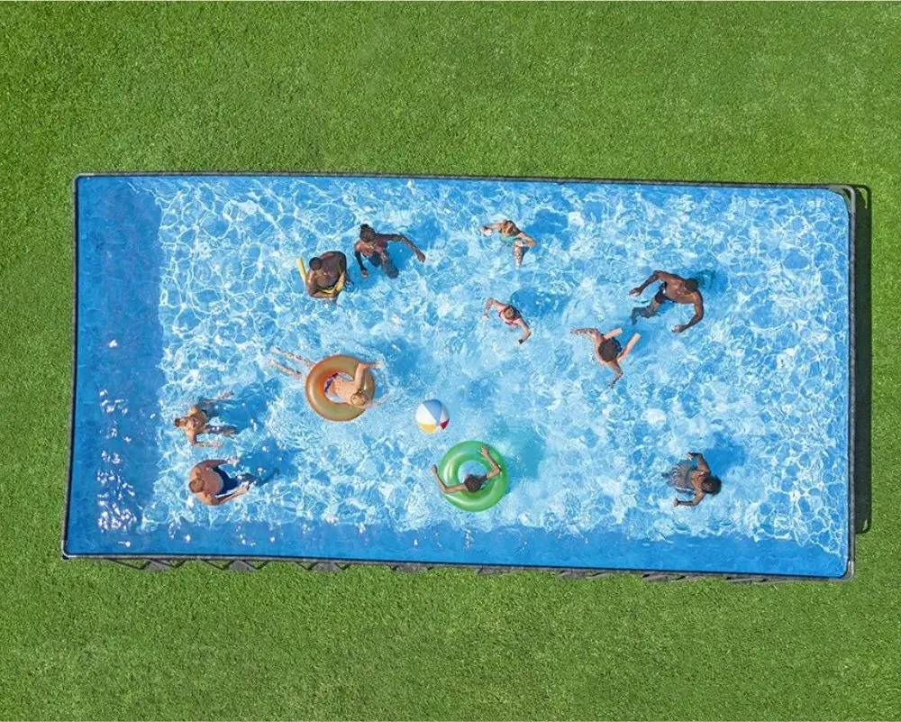Bestway 561KJ | Size 31.4 x 16.0 x 4.33 Ft | APX Rectangular Metal Frame Portable Ready-Made Swimming Pool - Image 11