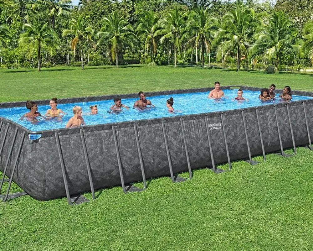 Bestway 561KJ | Size 31.4 x 16.0 x 4.33 Ft | APX Rectangular Metal Frame Portable Ready-Made Swimming Pool - Image 10
