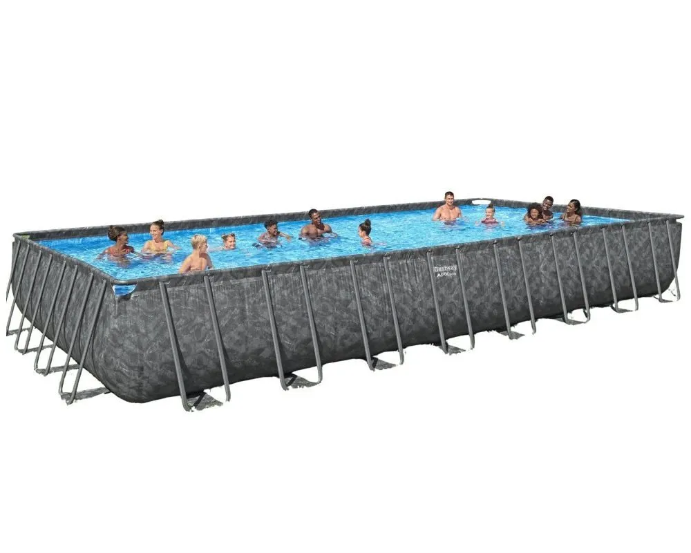 Bestway 561KJ | Size 31.4 x 16.0 x 4.33 Ft | APX Rectangular Metal Frame Portable Ready-Made Swimming Pool - Image 7