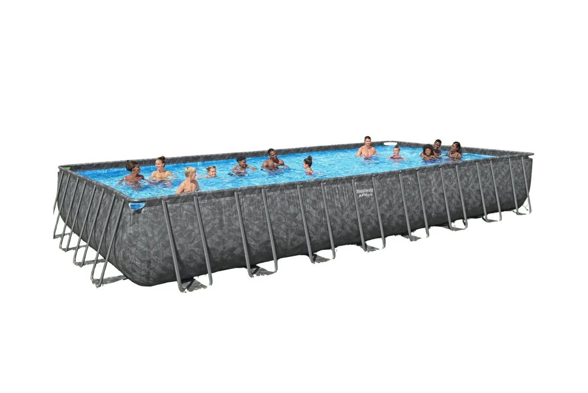 Bestway 561KJ | Size 31.4 x 16.0 x 4.33 Ft | APX Rectangular Metal Frame Portable Ready-Made Swimming Pool - Image 7