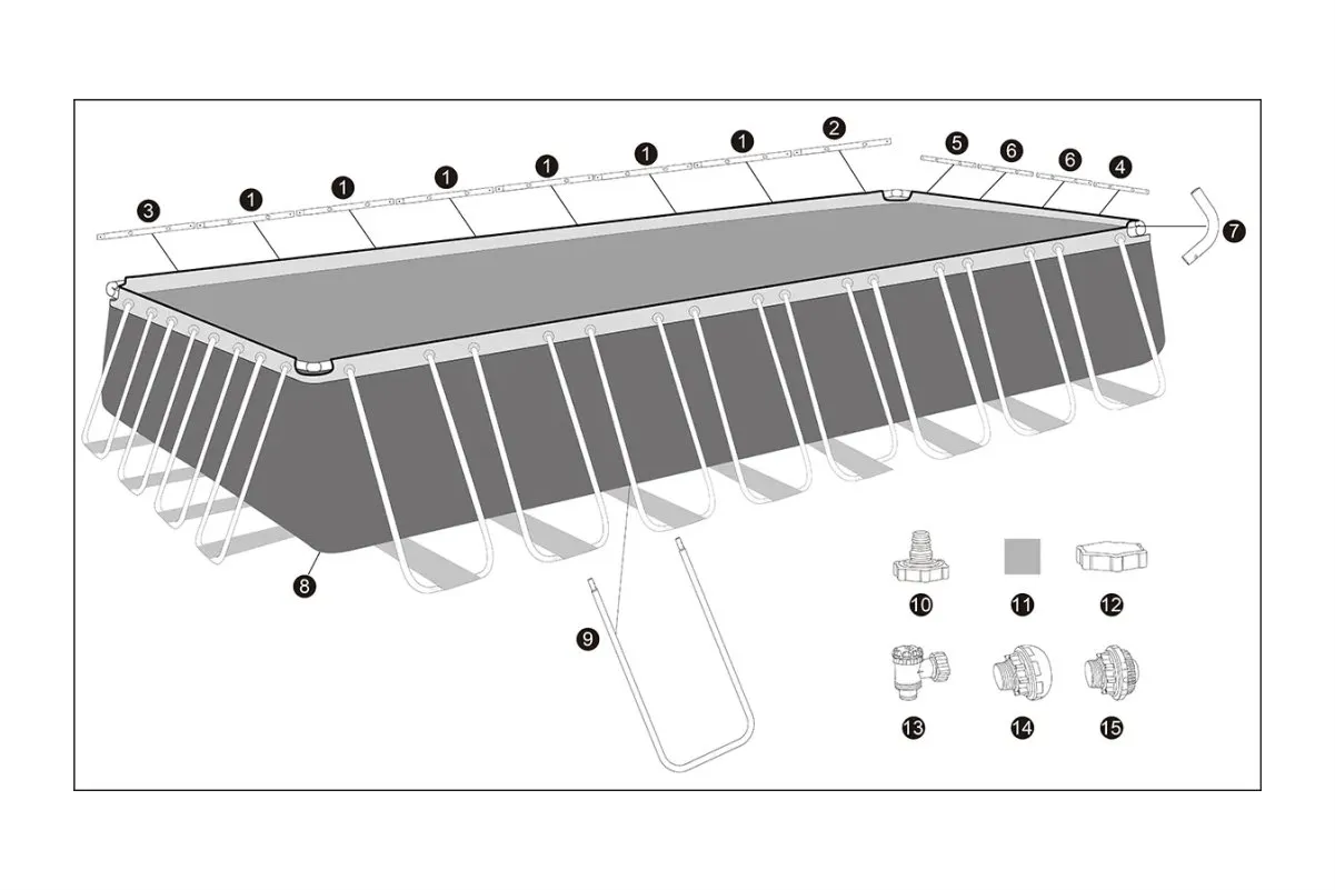 Bestway 561KJ | Size 31.4 x 16.0 x 4.33 Ft | APX Rectangular Metal Frame Portable Ready-Made Swimming Pool - Image 12