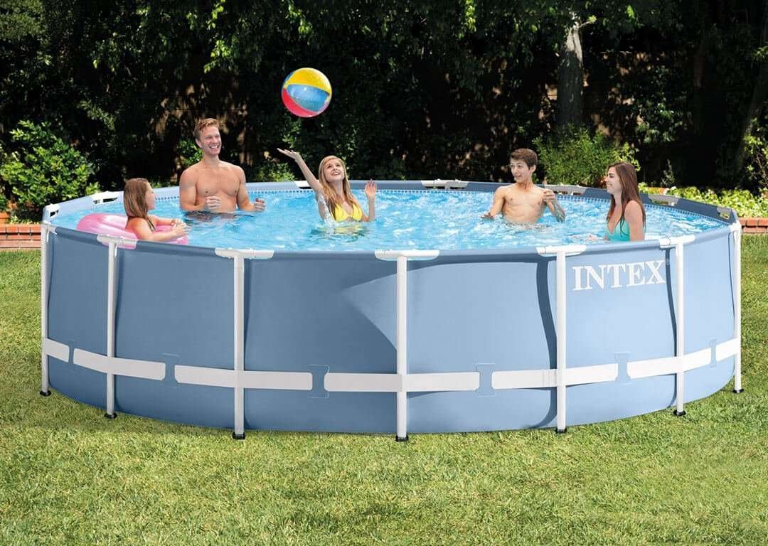 Intex 26762 | Size 24.02 x 24.02 x 4.33 Ft | Prism Frame Round Metal Frame Portable Ready-Made Swimming Pool - Image 5