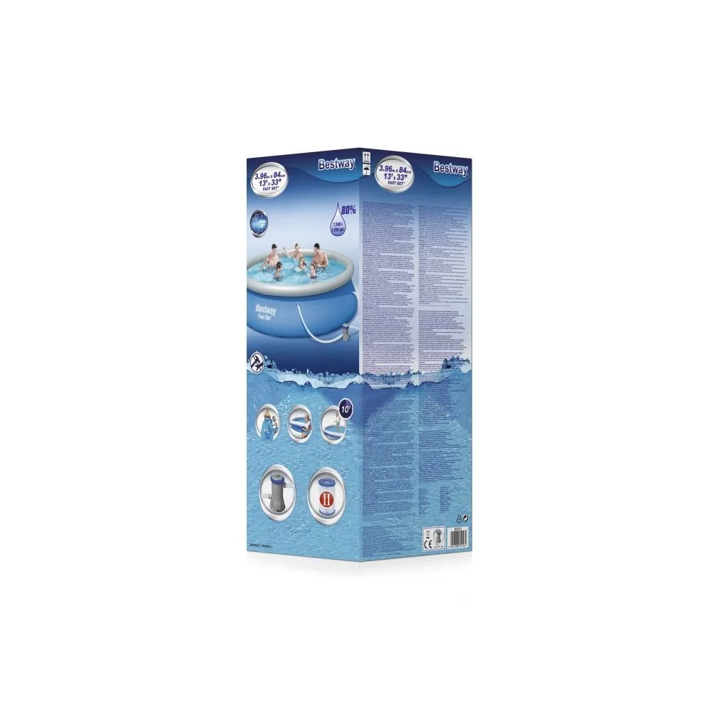 Bestway 57321 | Size 13.0 x 13.0 x 2.75 Ft | Inflatable Round Fast Set Portable Ready-Made Swimming Pool - Image 3