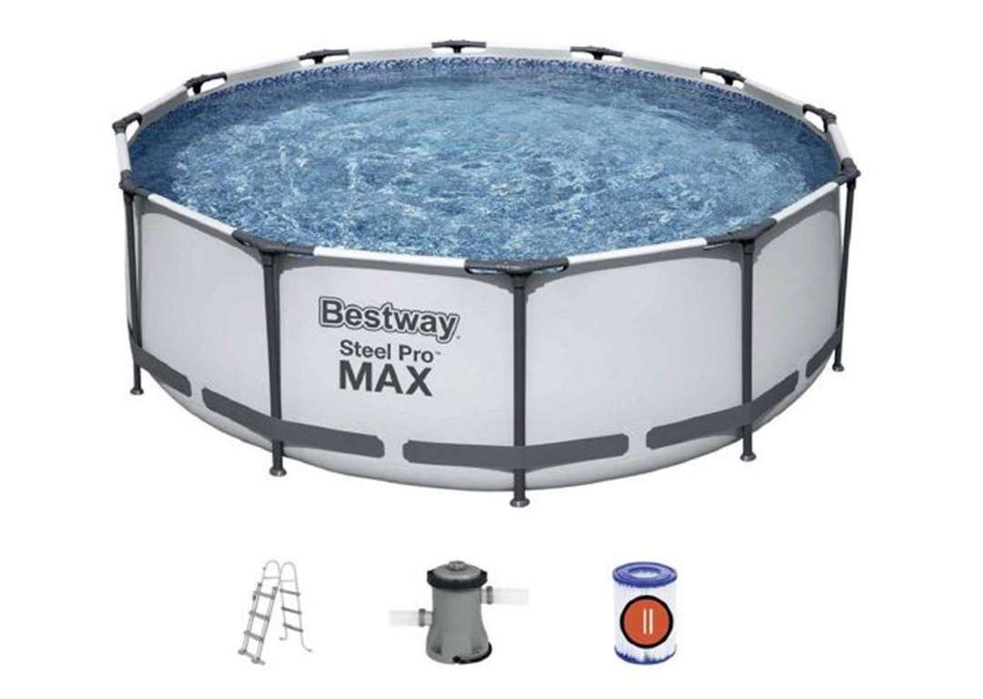 Bestway 56418 | Size 12.0 x 12.0 x 3.30 Ft | Steel Pro MAX Round Metal Frame Portable Ready-Made Swimming Pool - Image 3