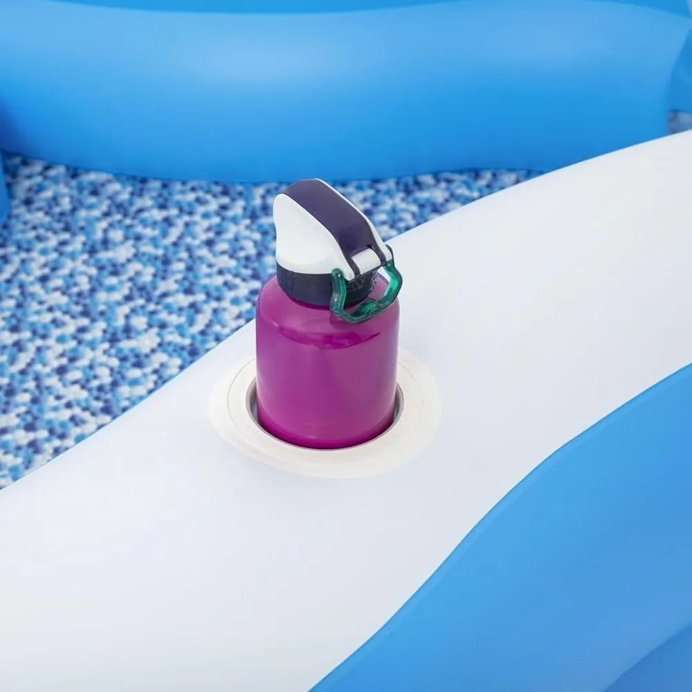 Bestway 54409 | Size 8.10 x 6.6 x 1.6 Ft |  Splashview Inflatable Fast Set Portable Ready-Made Swimming Pool - Image 4