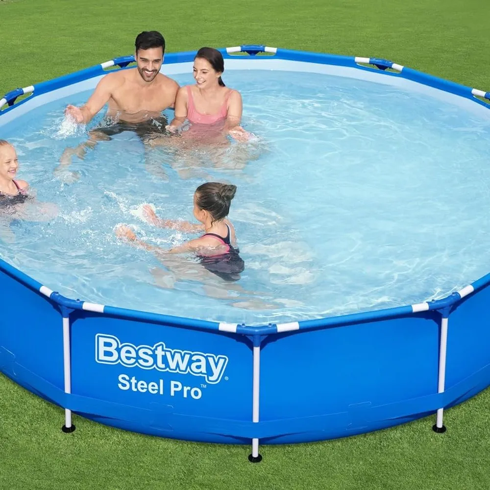 Bestway 56681 | Size 12.0 x 12.0 x 2.5 Ft | Steel Pro Round Metal Frame Portable Ready-Made Swimming Pool - Image 2
