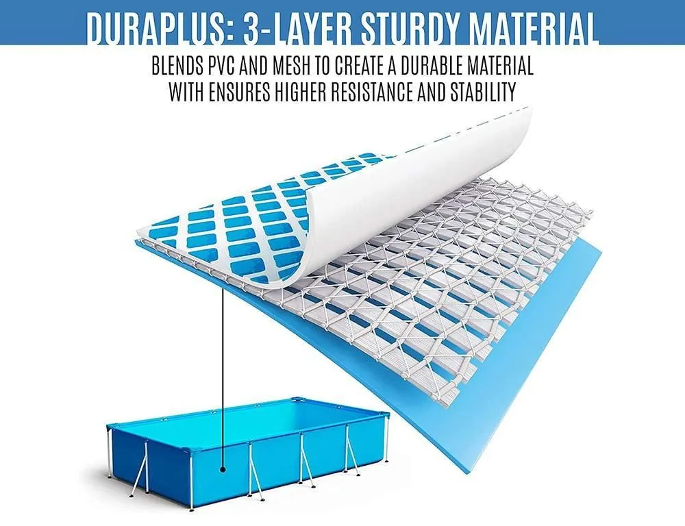 Bestway 56424 | Size 13.1 x 6.11 x 2.60 Ft | Steel Pro Rectangular Metal Frame Portable Ready-Made Swimming Pool - Image 4