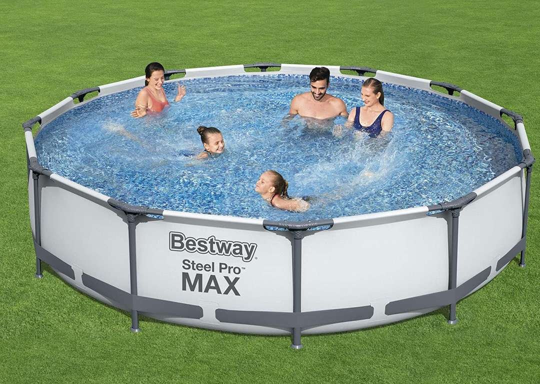 Bestway 56416 | Size 12.0 x 12.0 x 2.50 Ft | Steel Pro MAX Round Metal Frame Portable Ready-Made Swimming Pool - Image 2