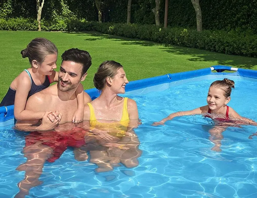 Bestway 56424 | Size 13.1 x 6.11 x 2.60 Ft | Steel Pro Rectangular Metal Frame Portable Ready-Made Swimming Pool - Image 6