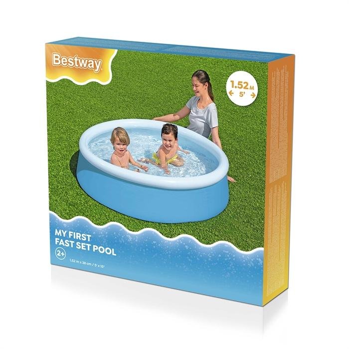Bestway 57241 | Size 5.0 x 5.0 x 1.33 Ft | Inflatable Round Fast Set Portable Ready-Made Swimming Pool - Image 3