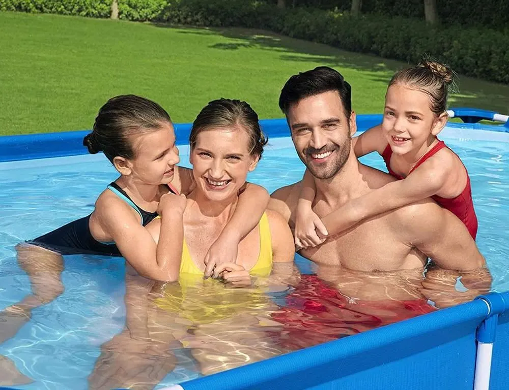 Bestway 56424 | Size 13.1 x 6.11 x 2.60 Ft | Steel Pro Rectangular Metal Frame Portable Ready-Made Swimming Pool - Image 5