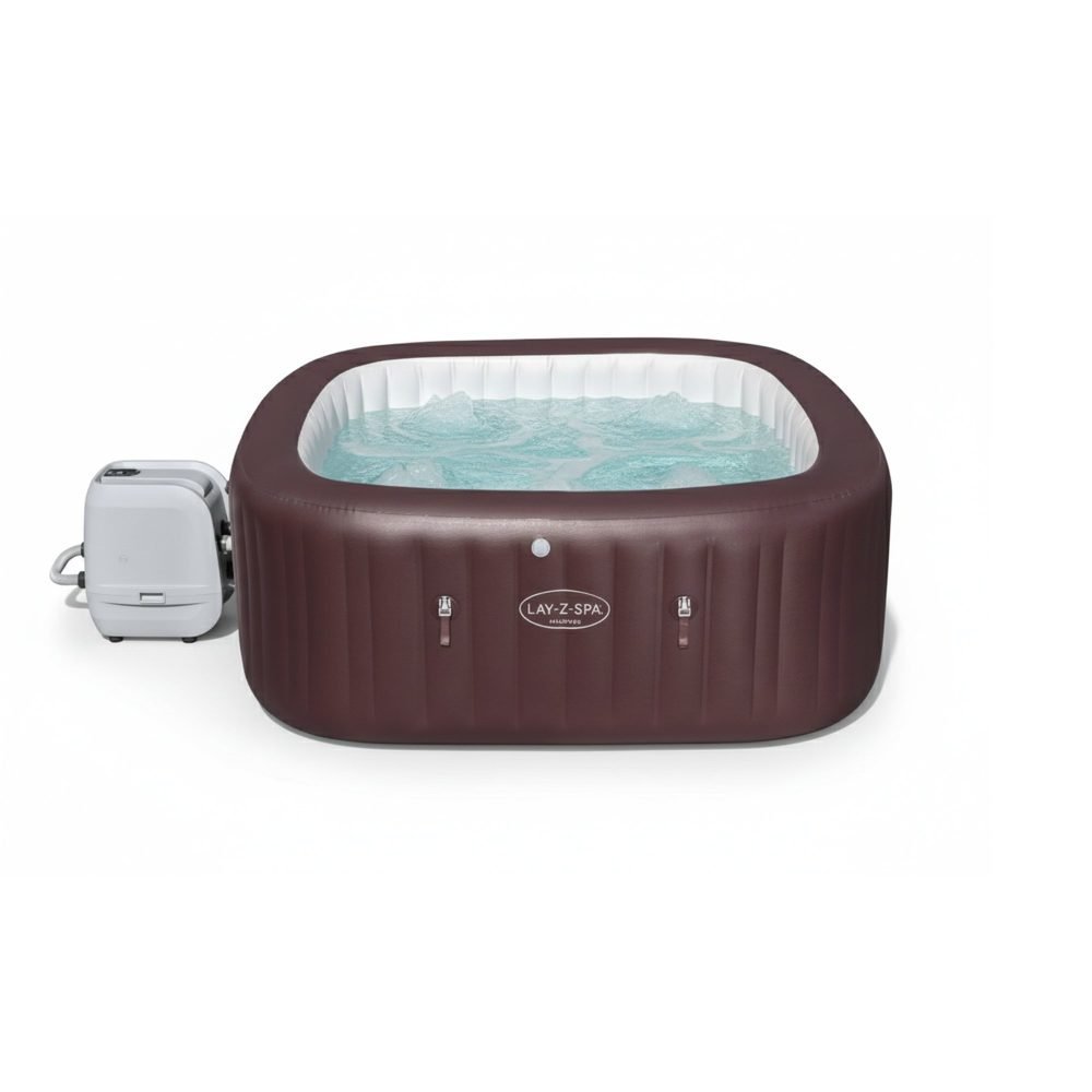 Bestway 60033 | Size 6.80 x 6.80 x 2.60 Ft | Inflatable Portable Spa Lay Z Bathtub Maldives