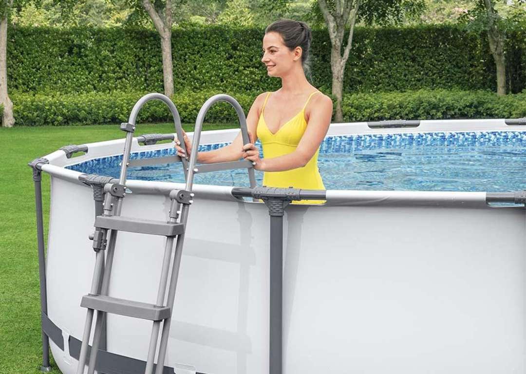 Bestway 56418 | Size 12.0 x 12.0 x 3.30 Ft | Steel Pro MAX Round Metal Frame Portable Ready-Made Swimming Pool - Image 2