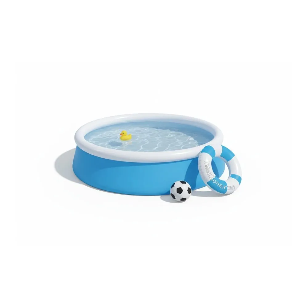 Bestway 57241 | Size 5.0 x 5.0 x 1.33 Ft | Inflatable Round Fast Set Portable Ready-Made Swimming Pool