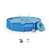 Intex 28212 | Size 12.0 x 12.0 x 2.75 Ft | Round Metal Frame Portable Ready-Made Above Ground Swimming Pool