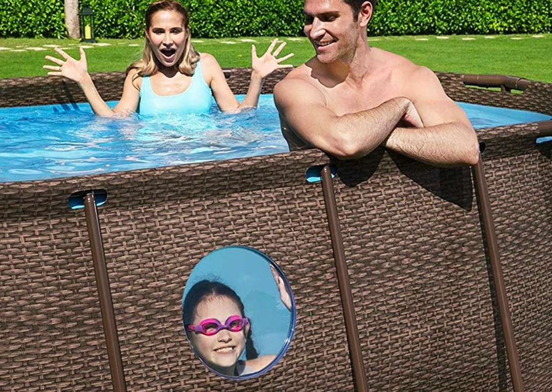 Bestway 56714 | Size 14.0 x 8.0 x 3.29 Ft | Power Steel Vista Series Oval Metal Frame Portable Ready-Made Swimming Pool - Image 2