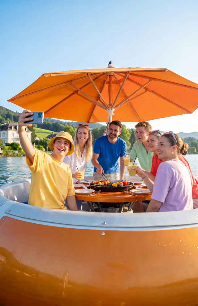 BBQ donut boat