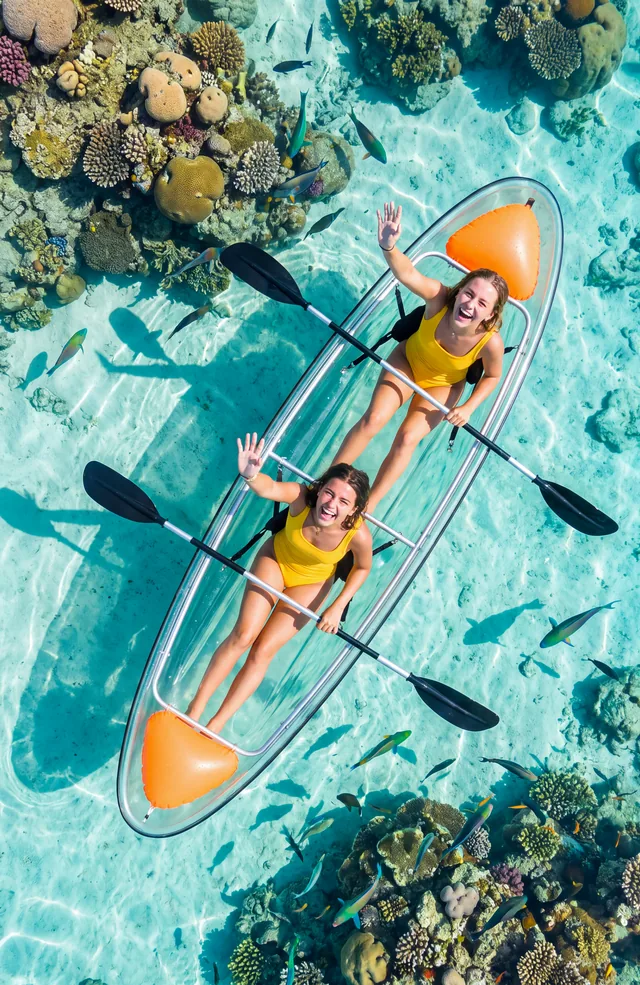 Clear kayak