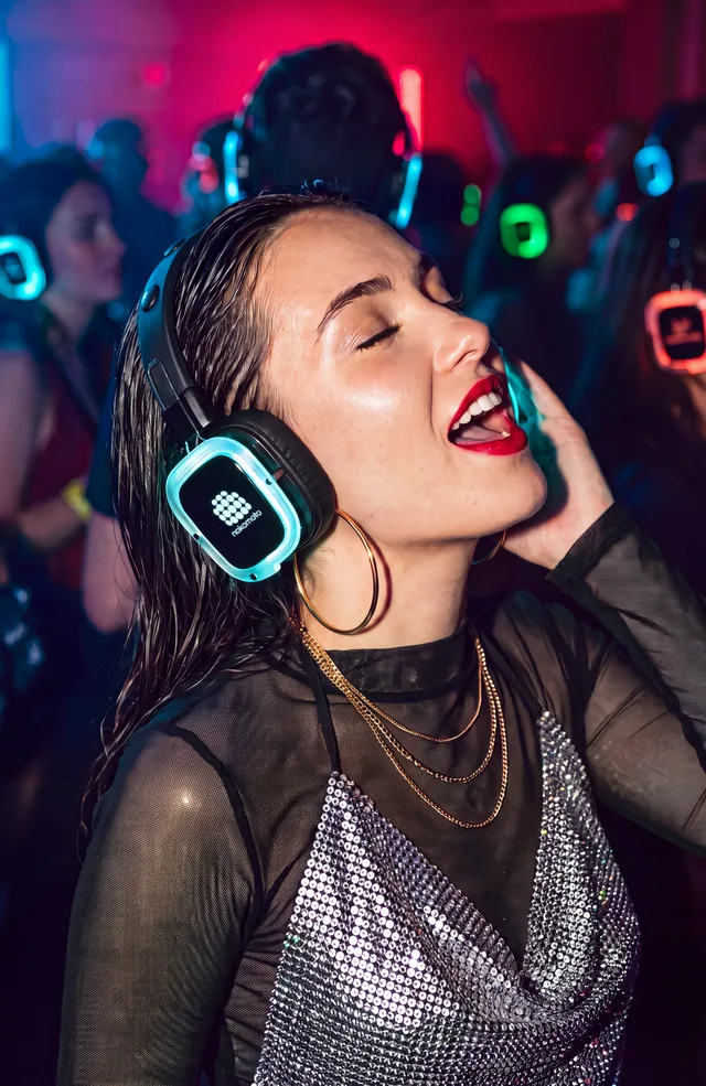 Silent disco headphones